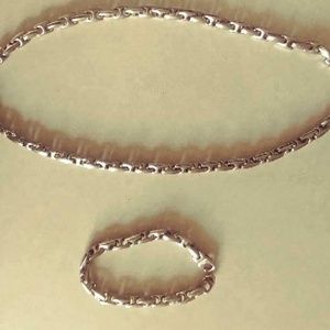 Men's chain and bracelet